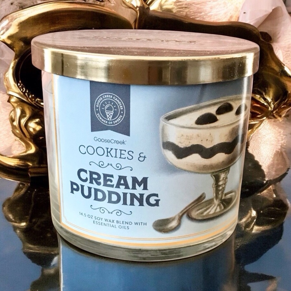 🆕40+ hrs Cookies and Cream Pudding 3 Wick Candle